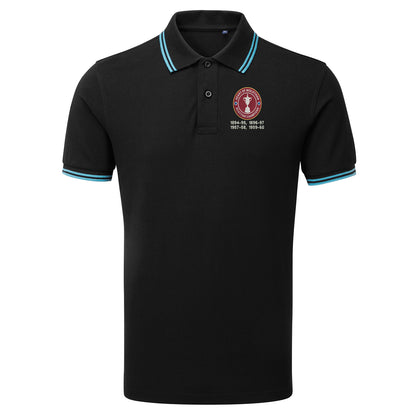 Hearts Scottish Champions Football Tipped Polo Shirt