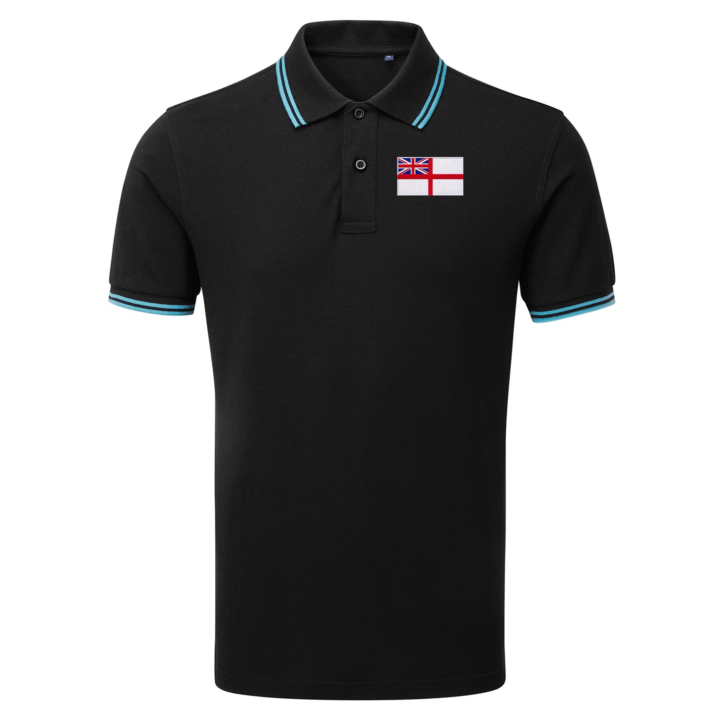 Royal Navy White Ensign Flag Tipped Polo Shirt