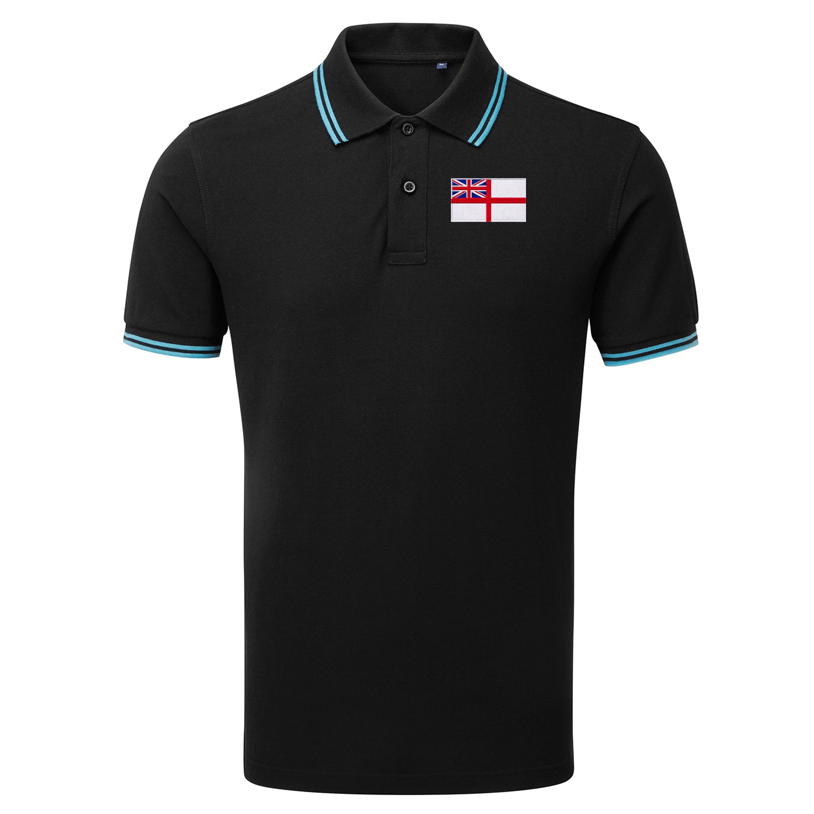 Royal Navy White Ensign Flag Tipped Polo Shirt