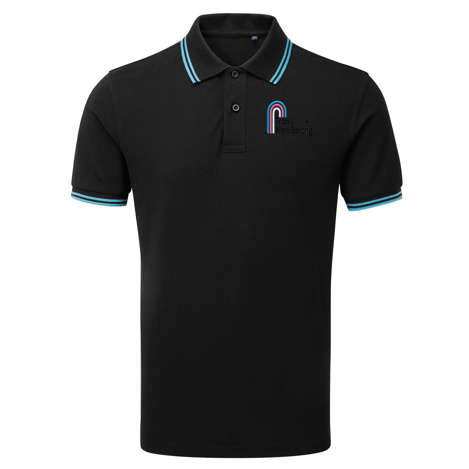Trans Kids Belong Tipped Polo Shirt