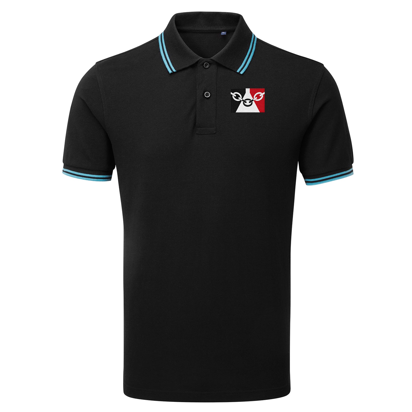 Black Country Flag Tipped Polo Shirt