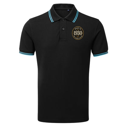 Made in 1930 Birthday Tipped Polo Shirt