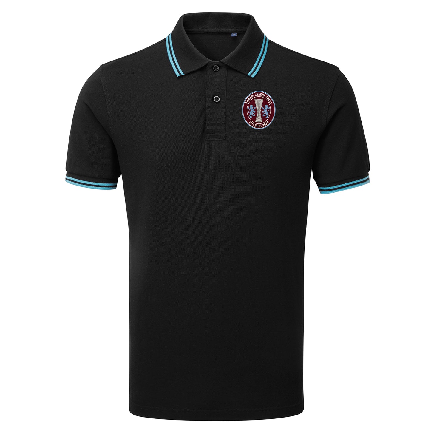 Aston Villa Europa League Final 2026 Tipped Polo Shirt