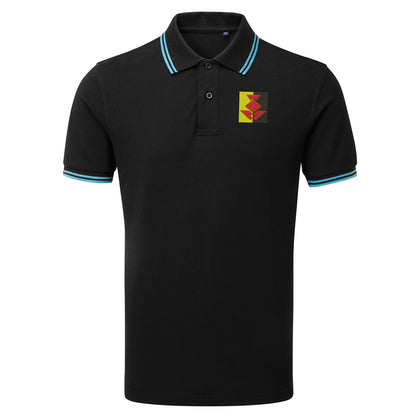 Retro Partick 1990 Embroidered Tipped Polo Shirt