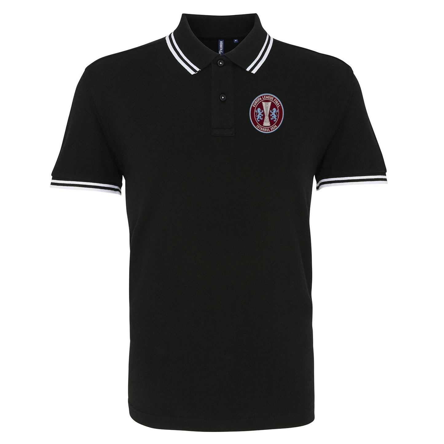 Aston Villa Europa League Final 2026 Tipped Polo Shirt