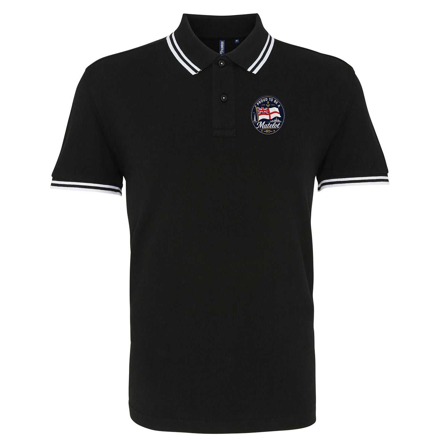 Royal Navy Matelot Tipped Polo Shirt 