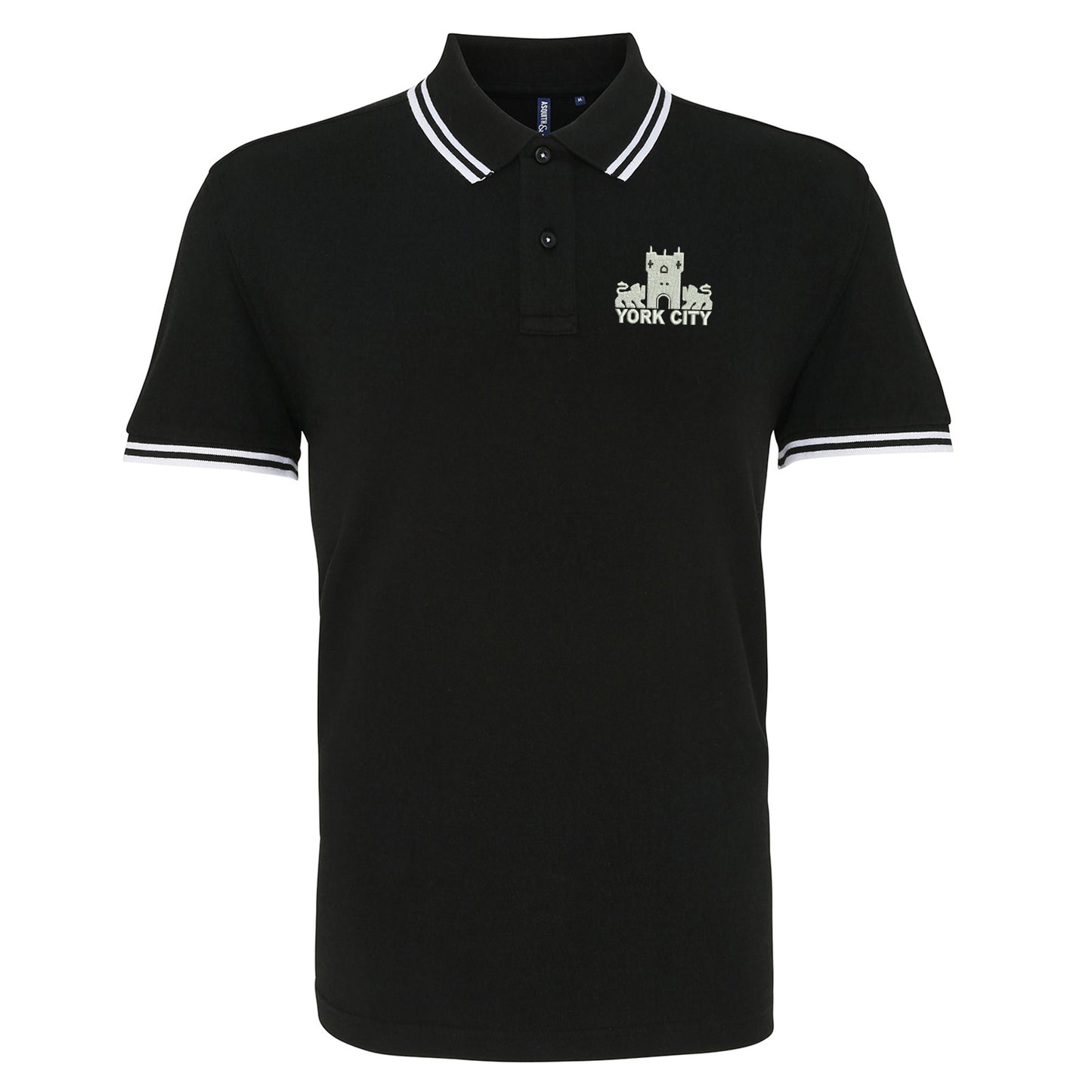 Retro York 1978 Embroidered Tipped Polo Shirt