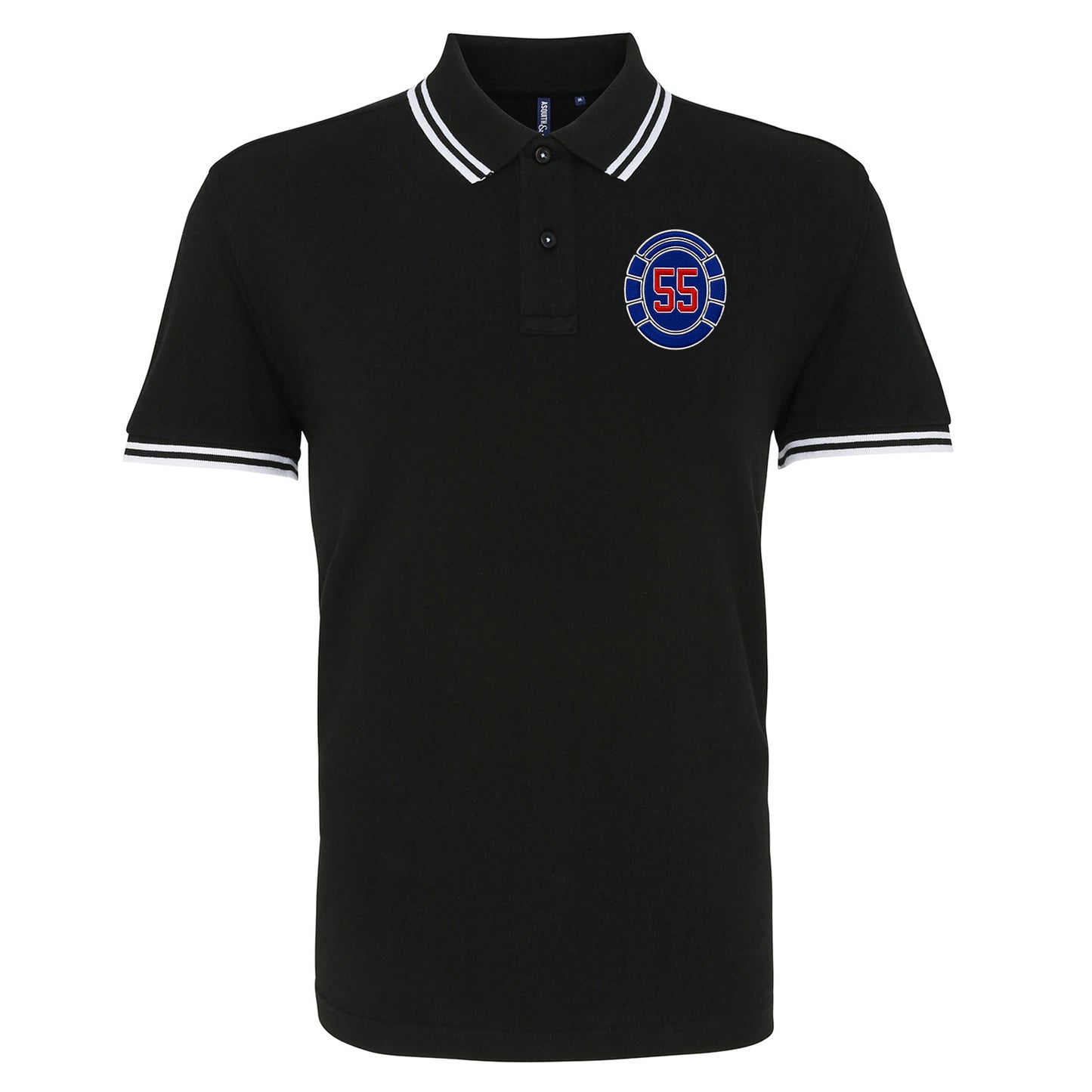Glasgow Rangers 55 Time Champions Tipped Polo Shirt