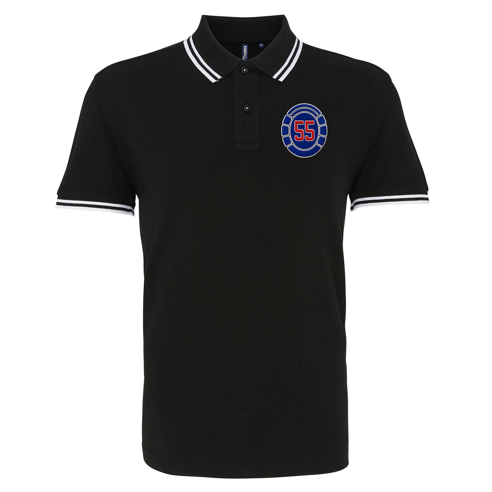 Glasgow Rangers 55 Time Champions Tipped Polo Shirt