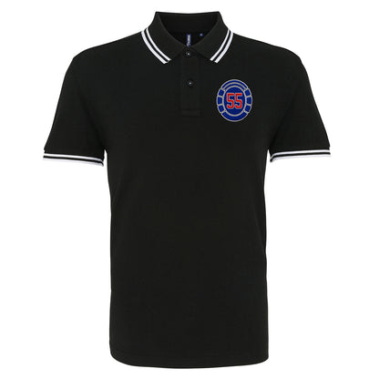 Glasgow Rangers 55 Time Champions Tipped Polo Shirt