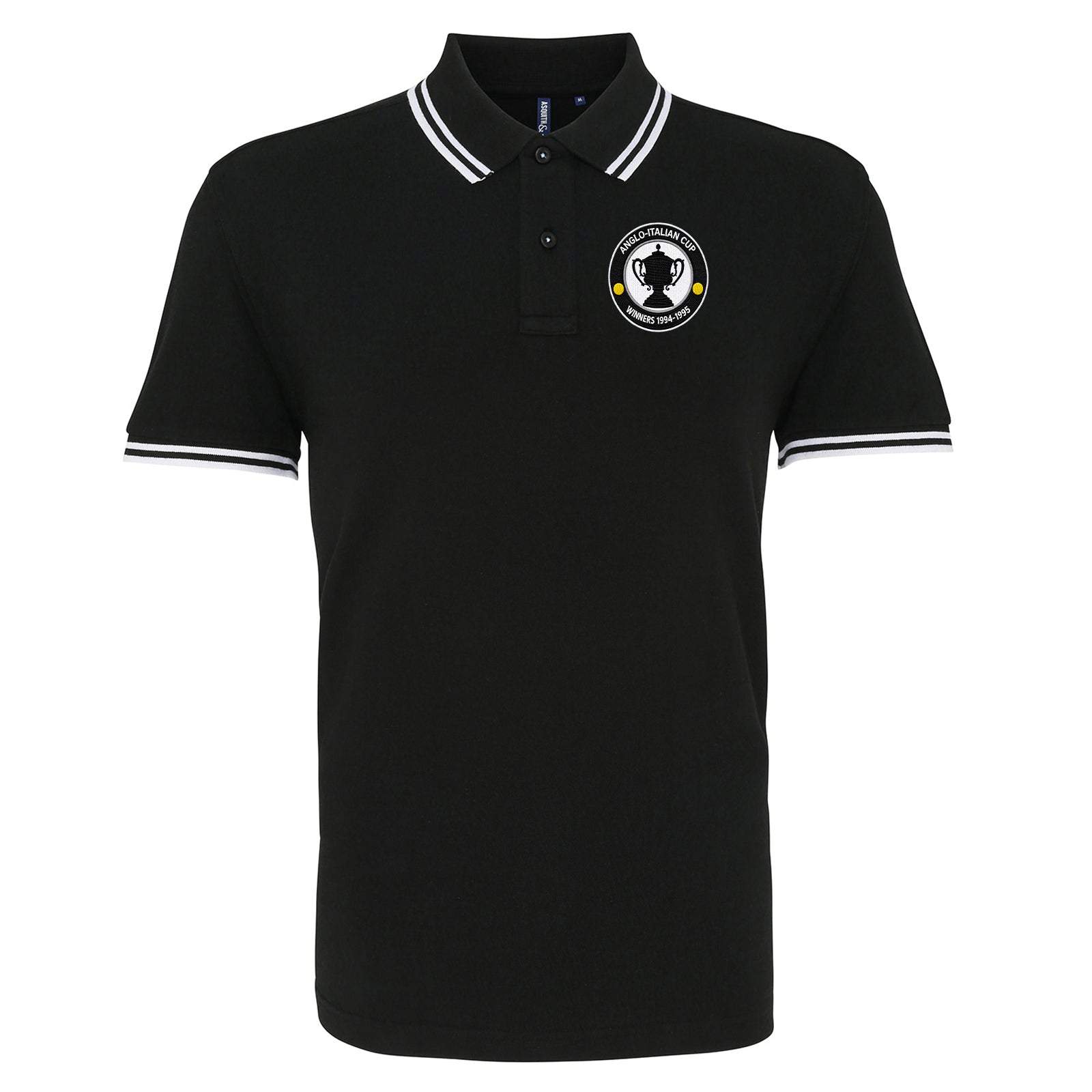 Retro Notts Anglo-Italian Cup Tipped Polo Shirt 