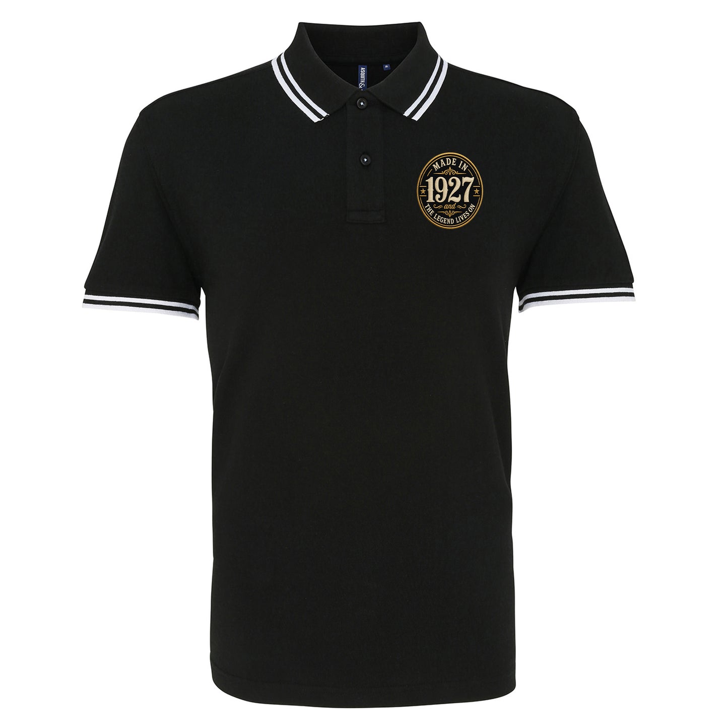Made in 1927 Birthday Tipped Polo Shirt