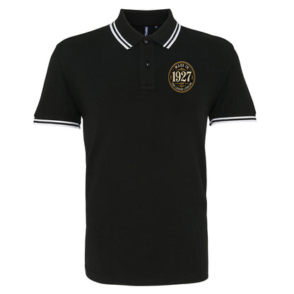 Made in 1927 Birthday Tipped Polo Shirt