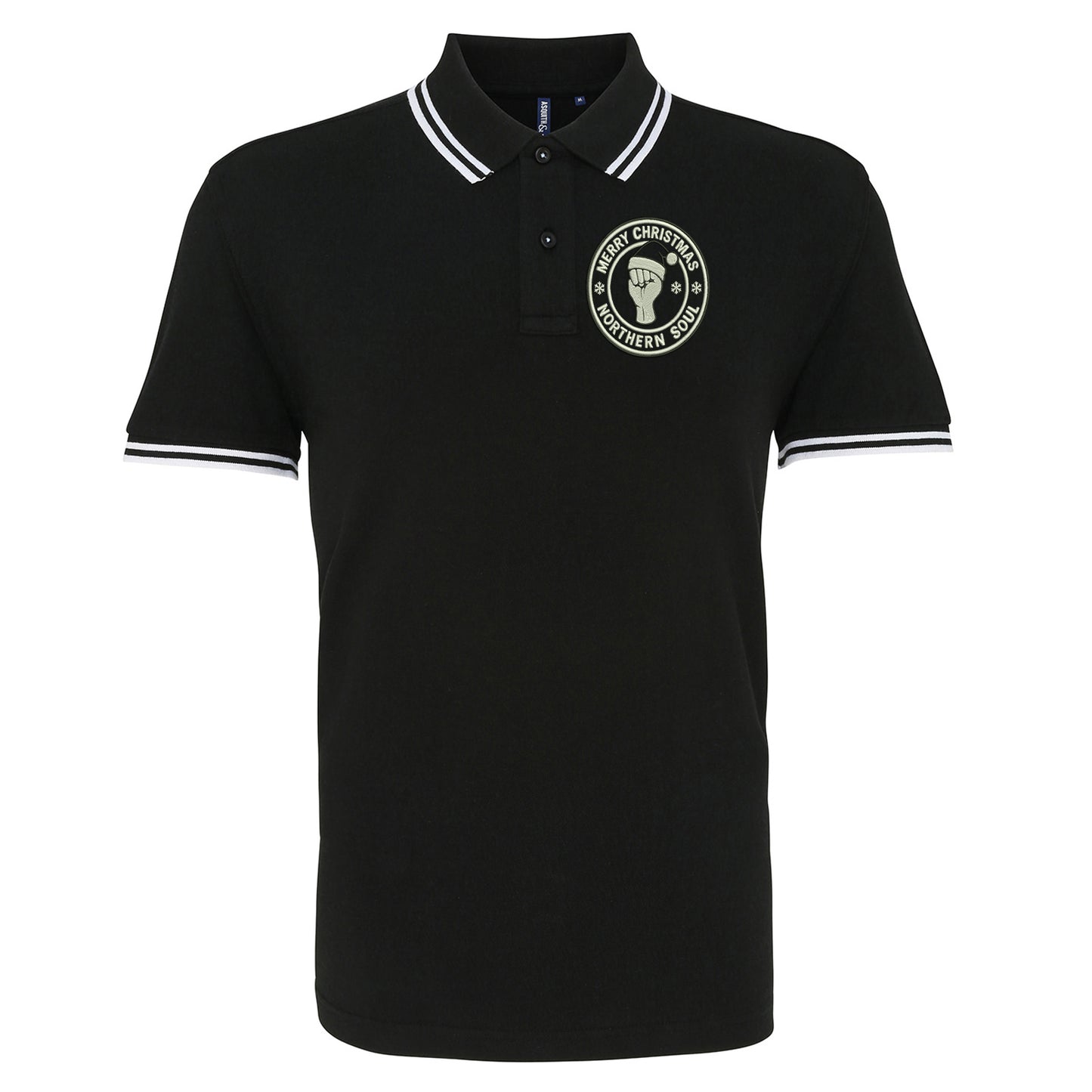 Northern Soul Christmas Tipped Polo Shirt
