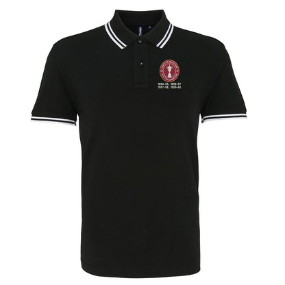 Hearts Scottish Champions Football Tipped Polo Shirt