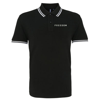 Freedom Charlie Kirk Tipped Polo Shirt