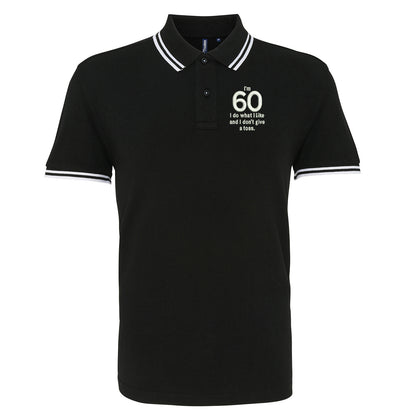 60th Birthday Tipped Polo Shirt