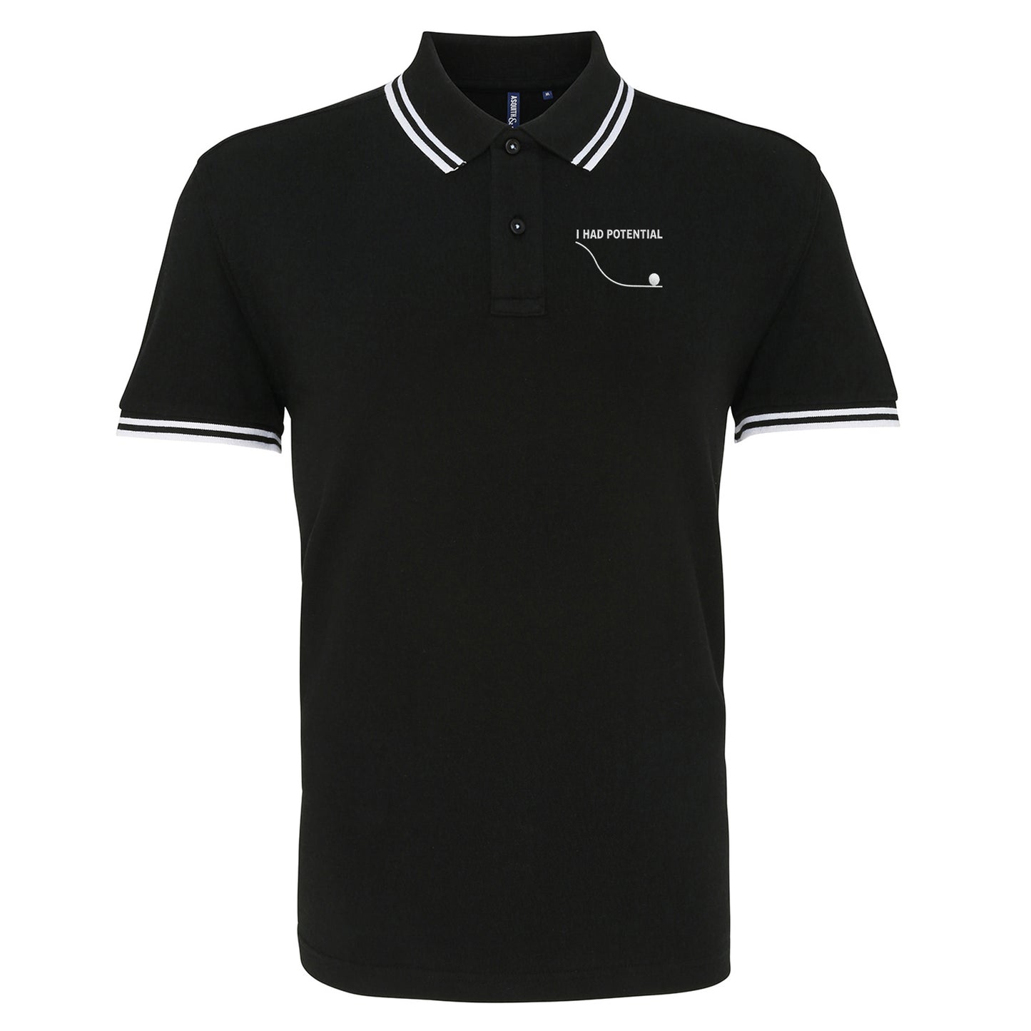 I Had Potential Tipped Polo Shirt