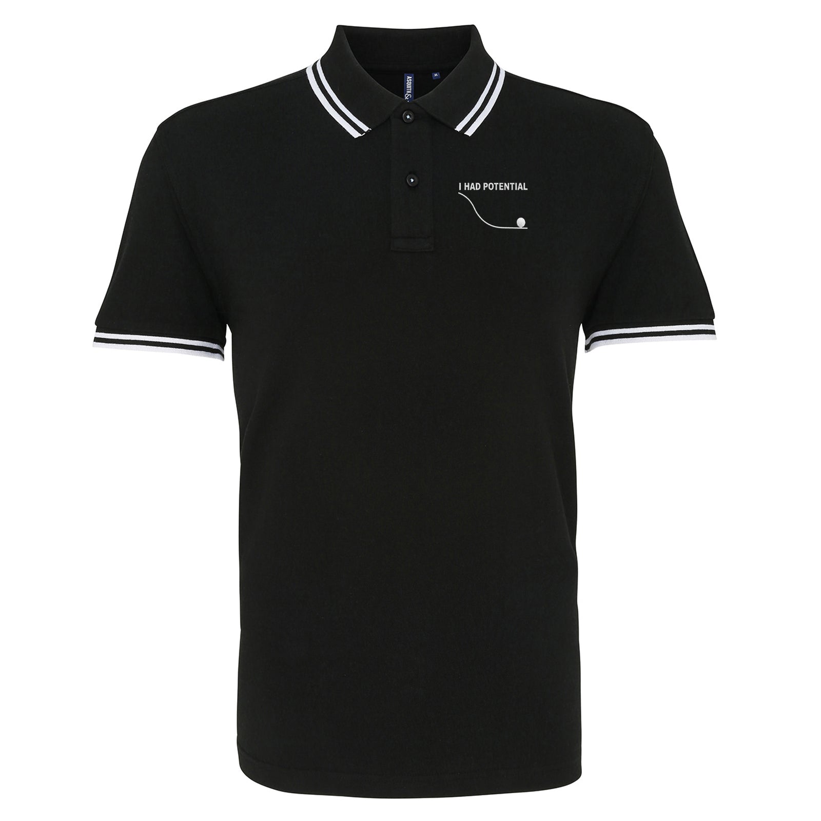 I Had Potential Tipped Polo Shirt