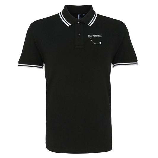 I Had Potential Tipped Polo Shirt