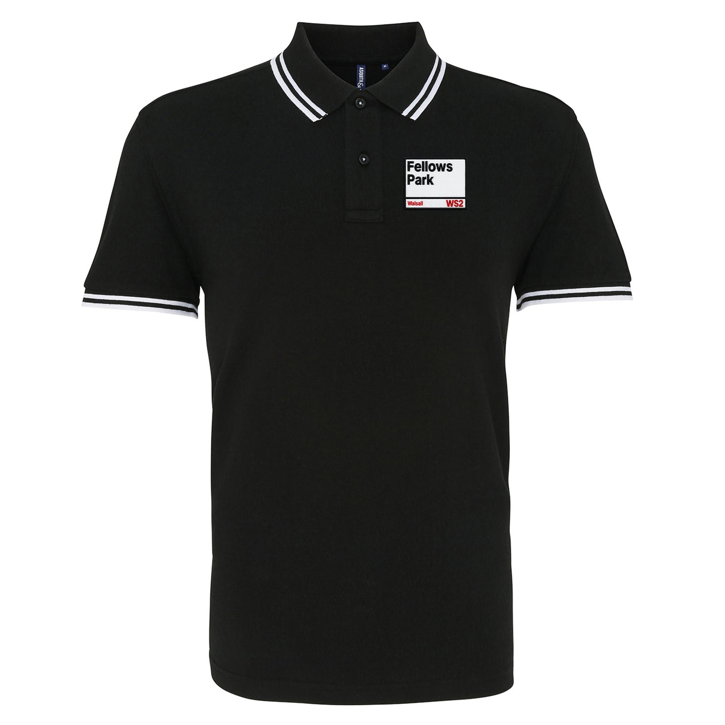 Retro Fellows Park Walsall Football Tipped Polo Shirt