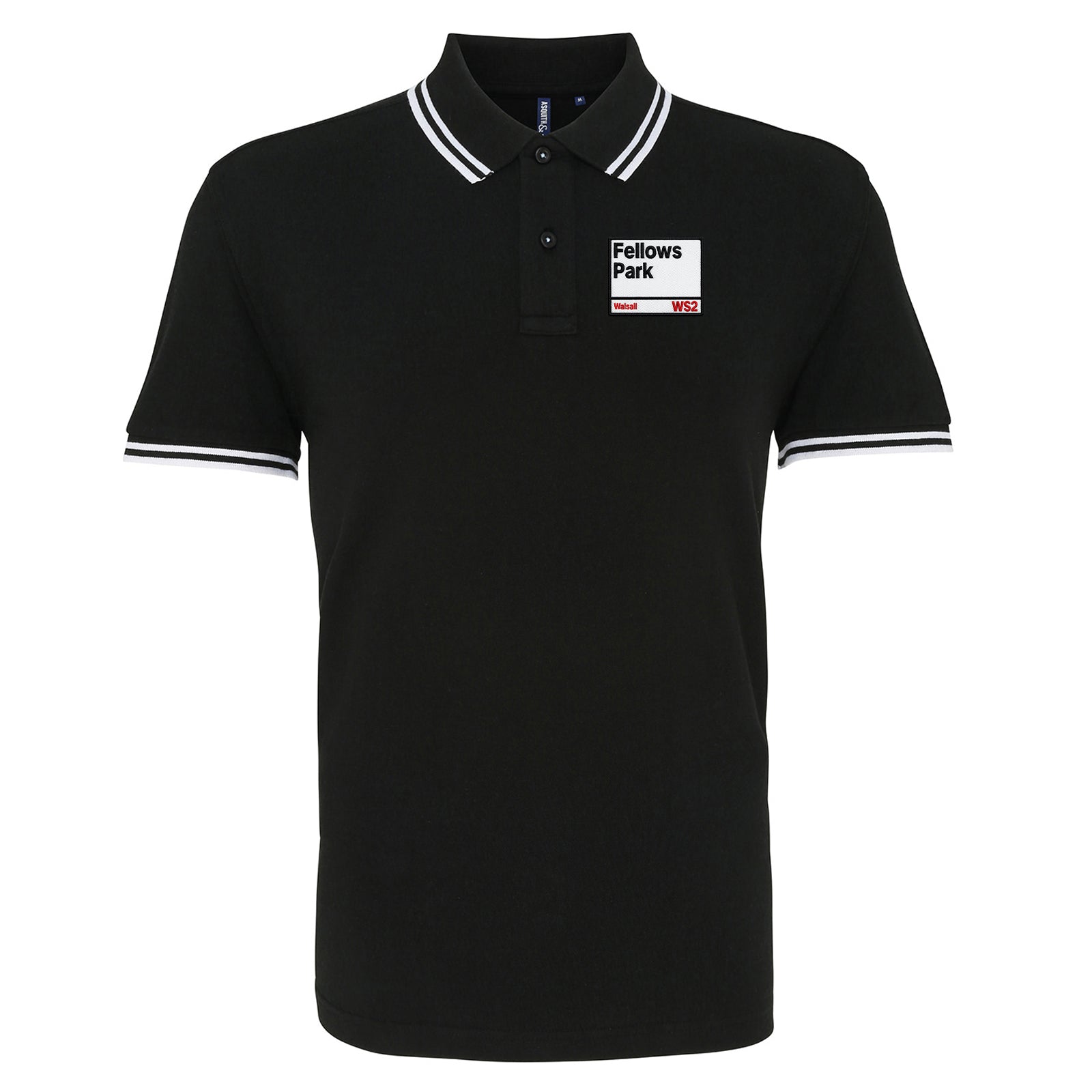Retro Fellows Park Walsall Football Tipped Polo Shirt