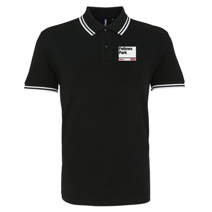 Retro Fellows Park Walsall Football Tipped Polo Shirt