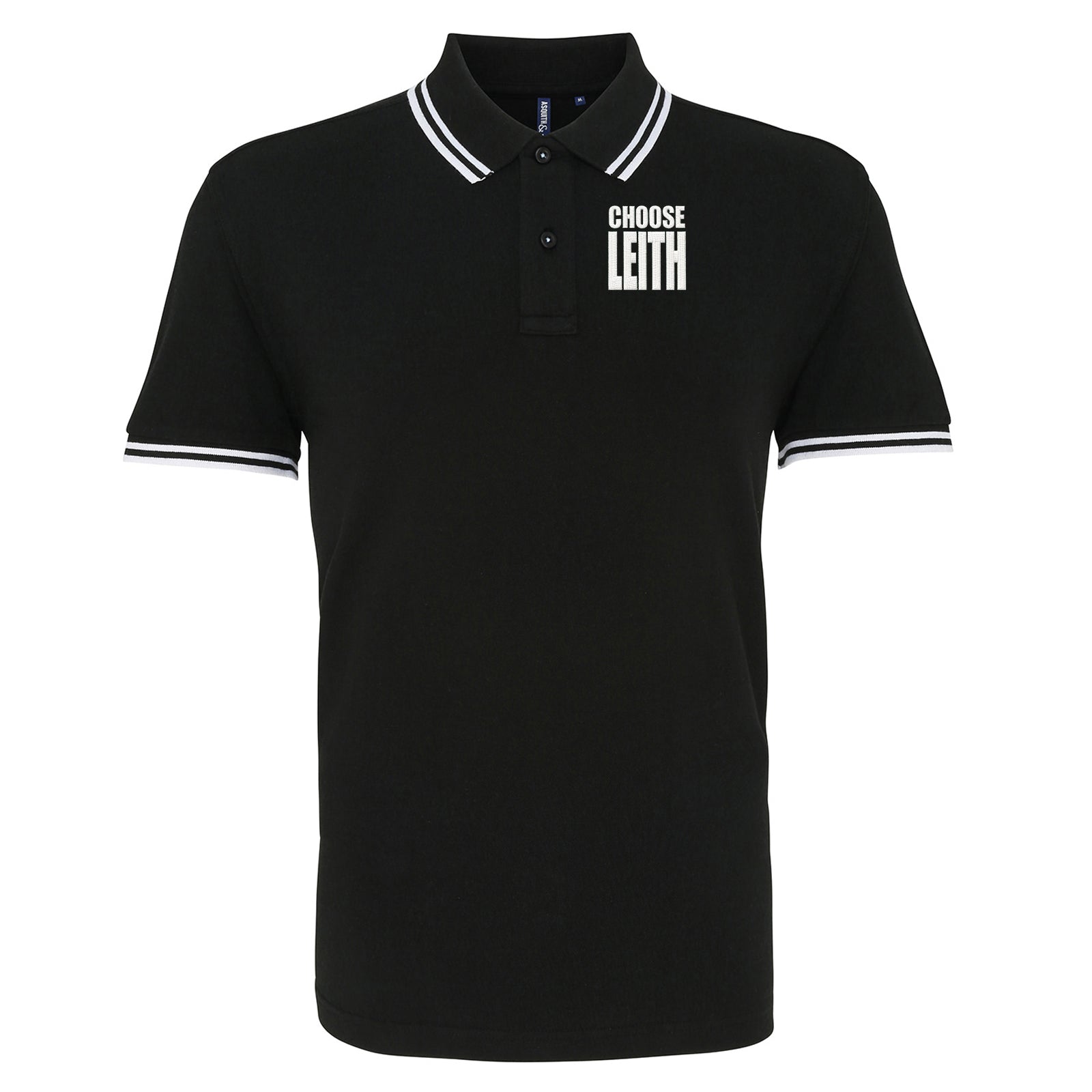 Hibs FC Choose Leith Football Tipped Polo Shirt