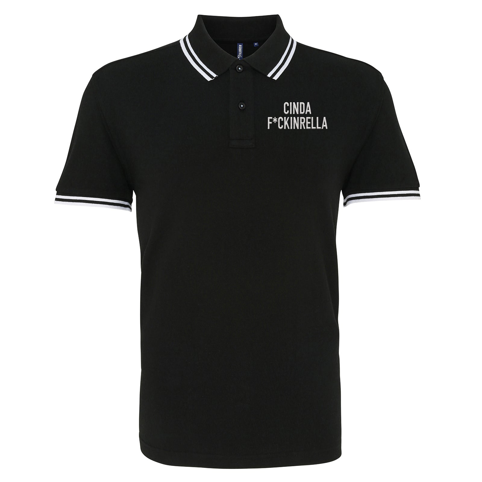 Cinder Fckinrella Tipped Polo Shirt