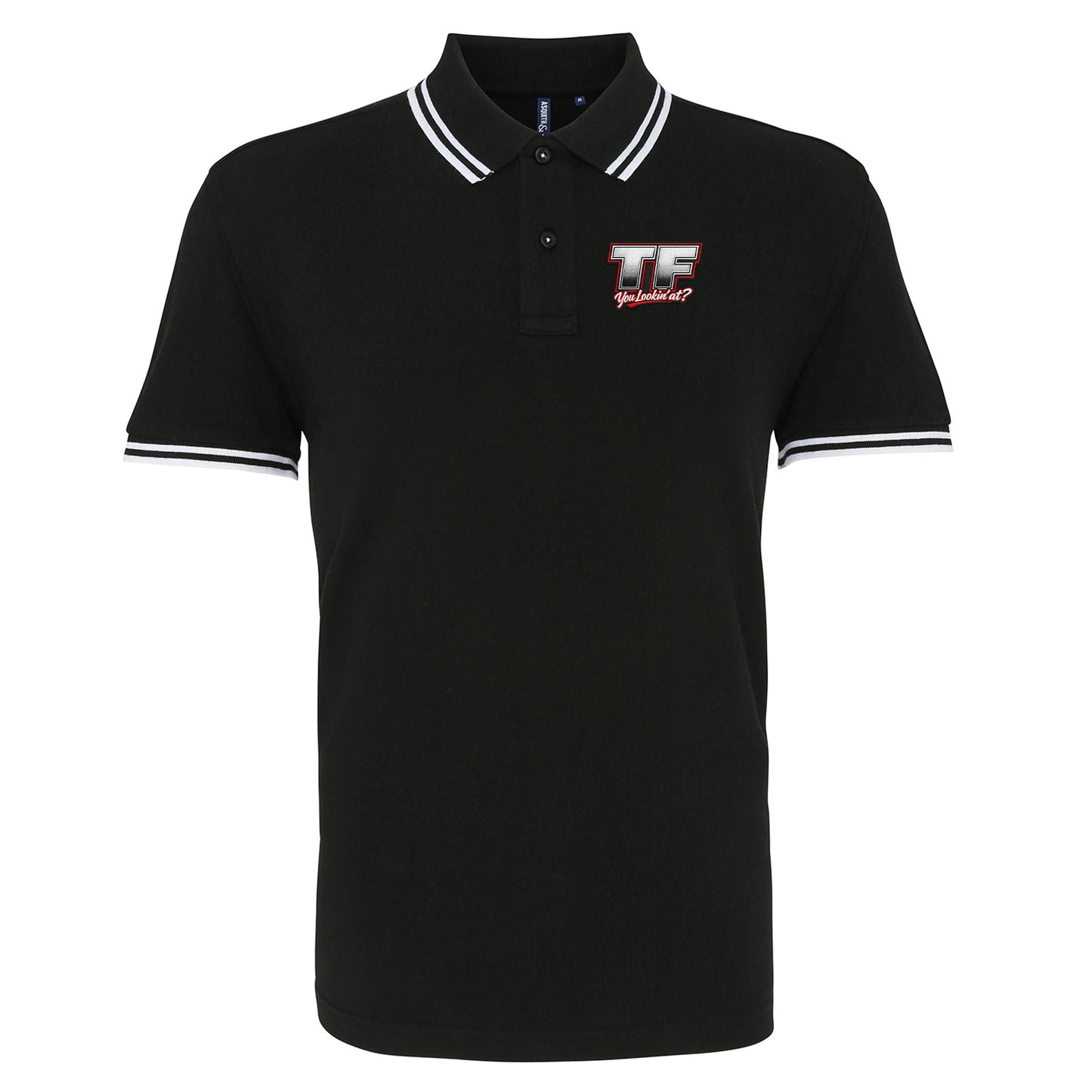 TF You Lookin’ at Tipped Polo Shirt 