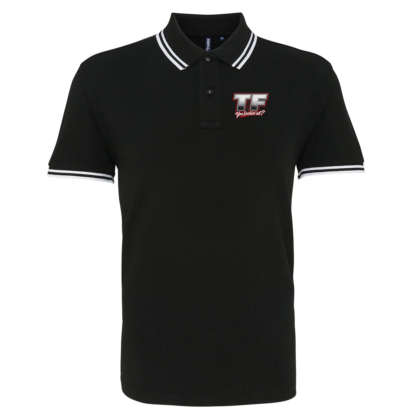 TF You Lookin’ at Tipped Polo Shirt 