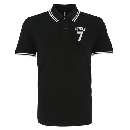 Kevin Keegan Football Tipped Polo Shirt 