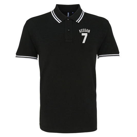 Kevin Keegan Football Tipped Polo Shirt 