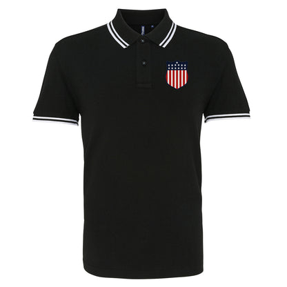 Retro USA 1913 Soccer Tipped Polo Shirt