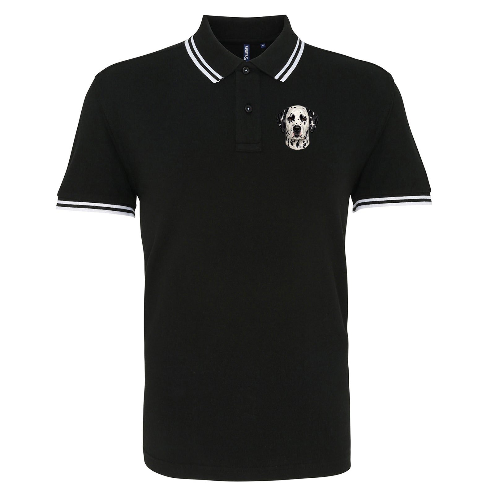 Dalmatian Dog Face Tipped Polo Shirt 