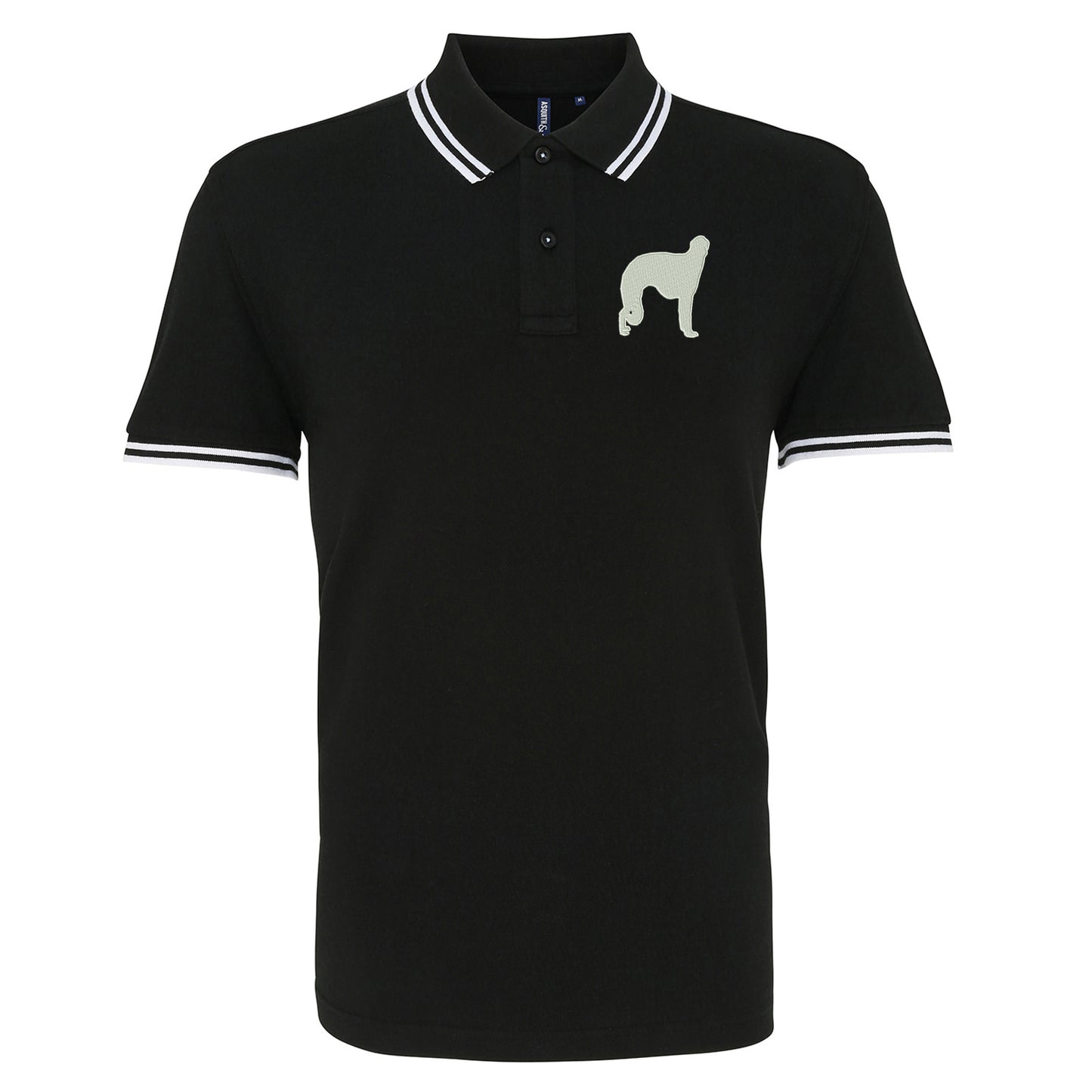 Borzoi Embroidered Tipped Polo Shirt