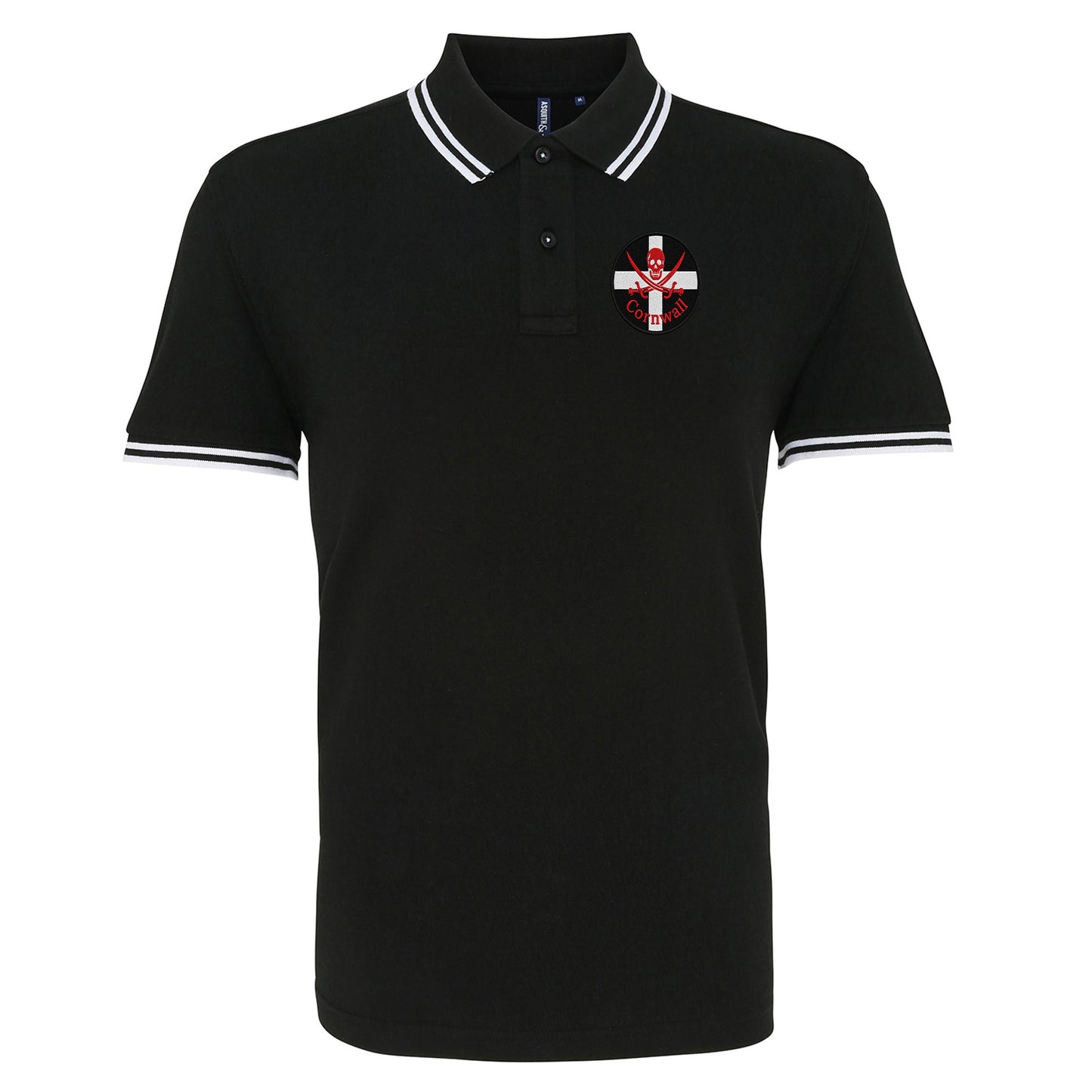 Cornwall Pirate Tipped Polo Shirt 