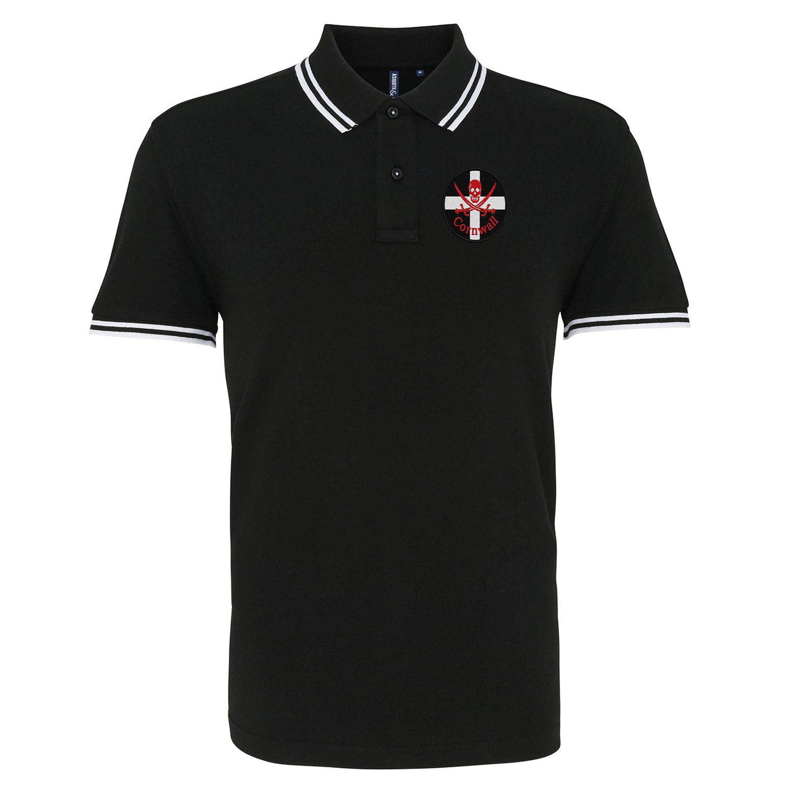 Cornwall Pirate Tipped Polo Shirt 