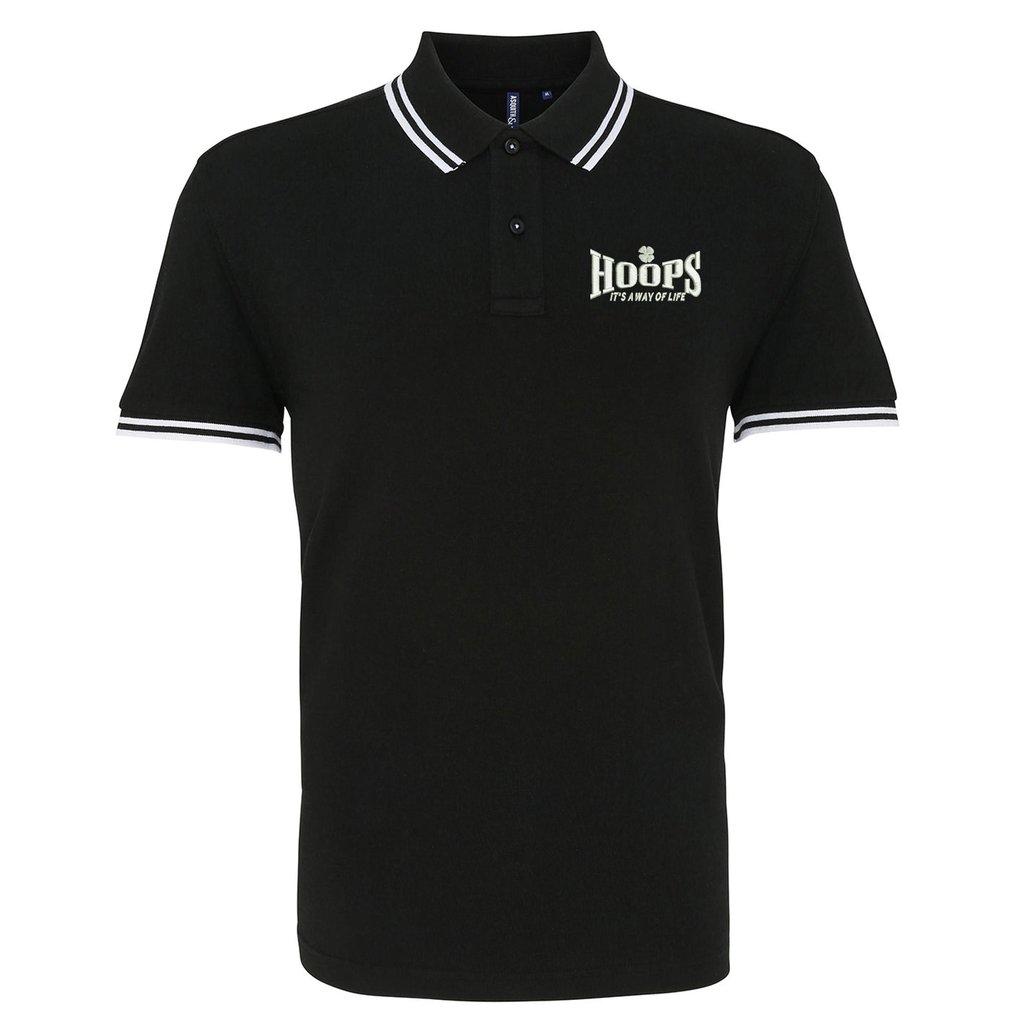 Hoops Its a Way of Life Tipped Polo Shirt