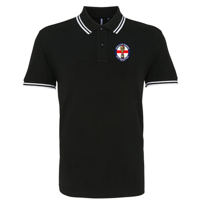 Retro England Football Tipped Polo Shirt
