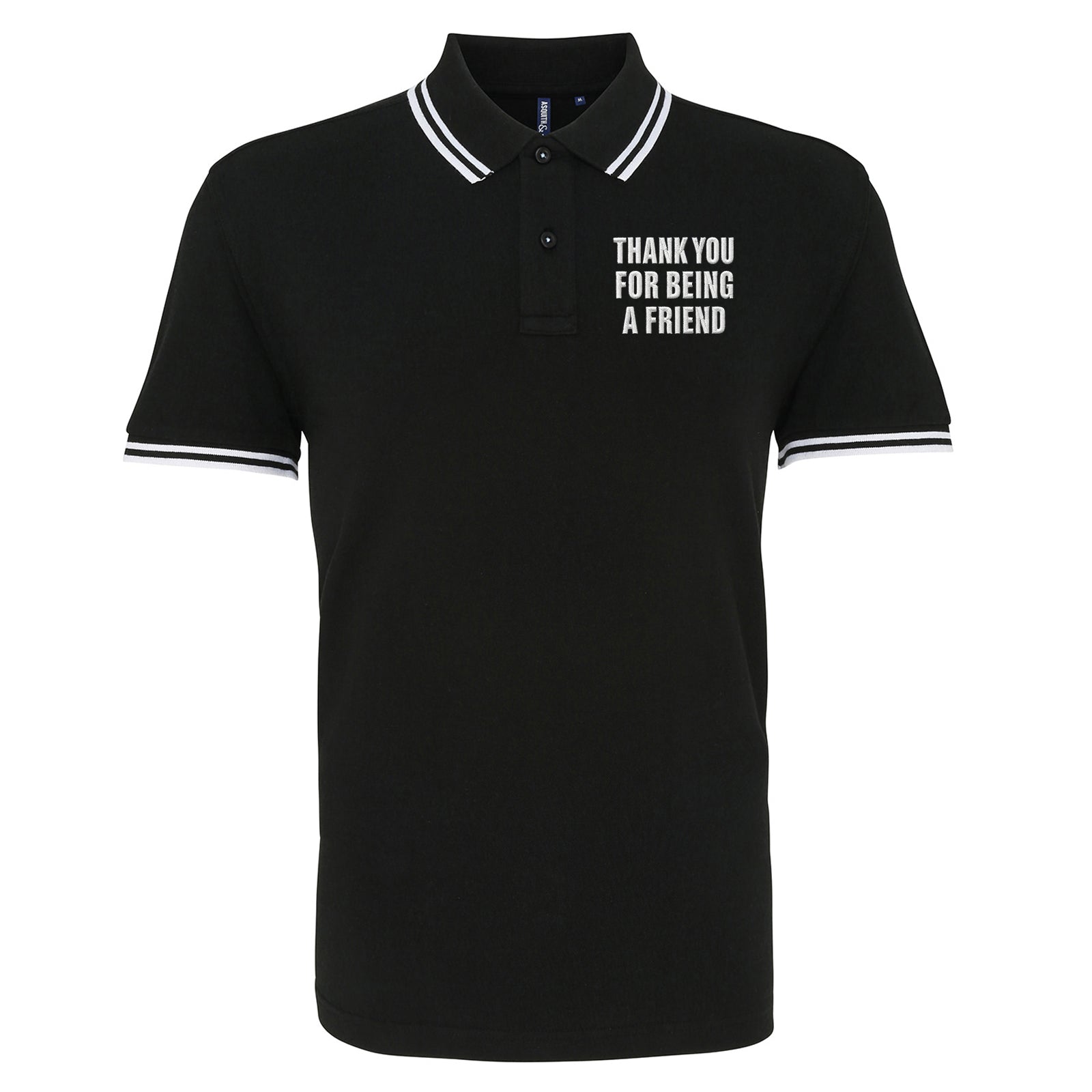 Thank You for Being a Friend Tipped Polo Shirt