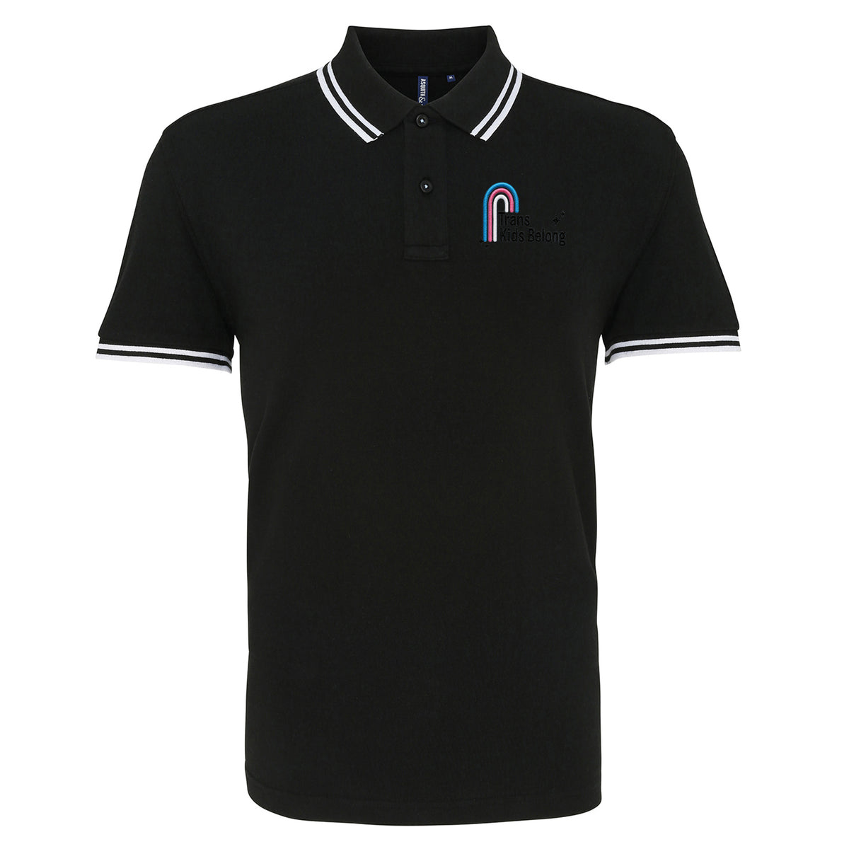 Trans Kids Belong Tipped Polo Shirt