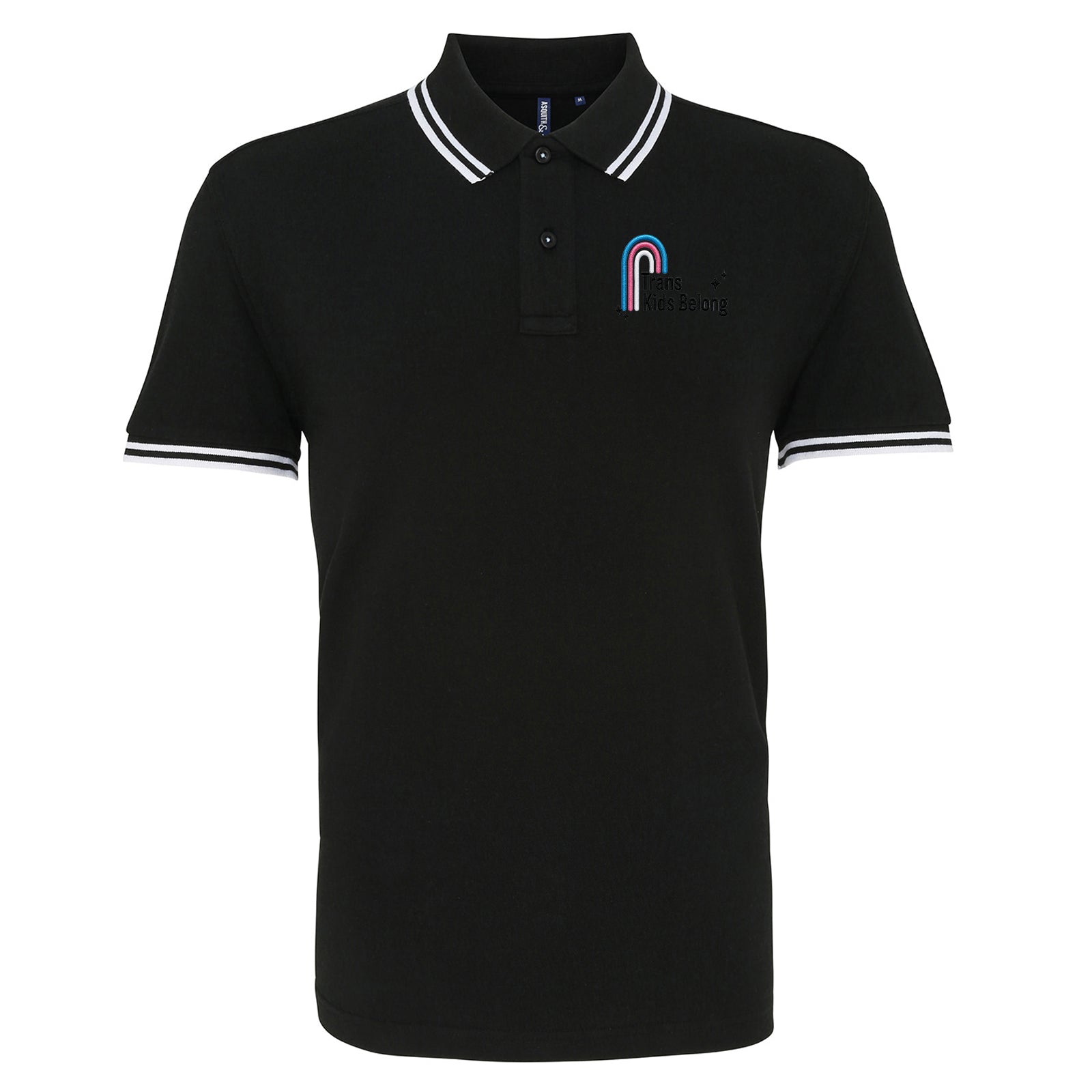 Trans Kids Belong Tipped Polo Shirt