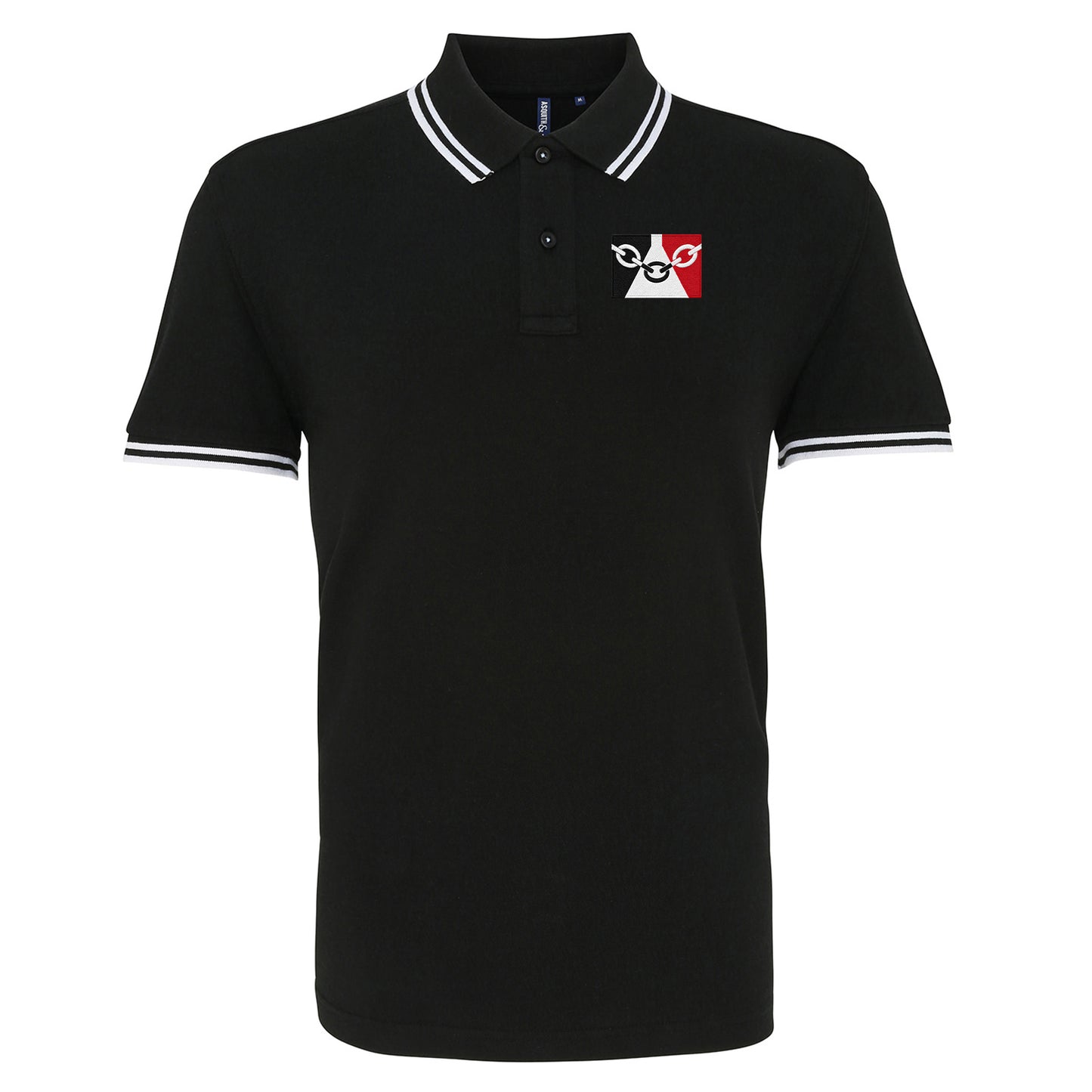 Black Country Flag Tipped Polo Shirt