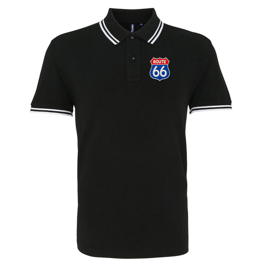 Route 66 Tipped Polo Shirt 