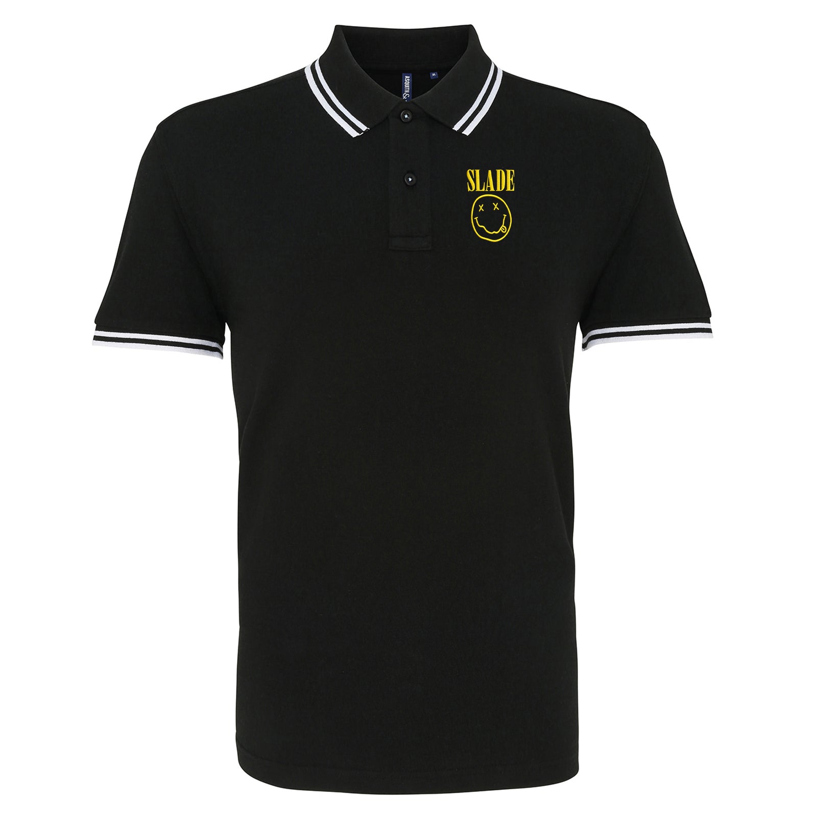 Classic Slade Nirvana Robbie Williams Tipped Polo Shirt