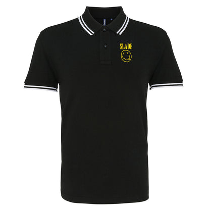 Classic Slade Nirvana Robbie Williams Tipped Polo Shirt