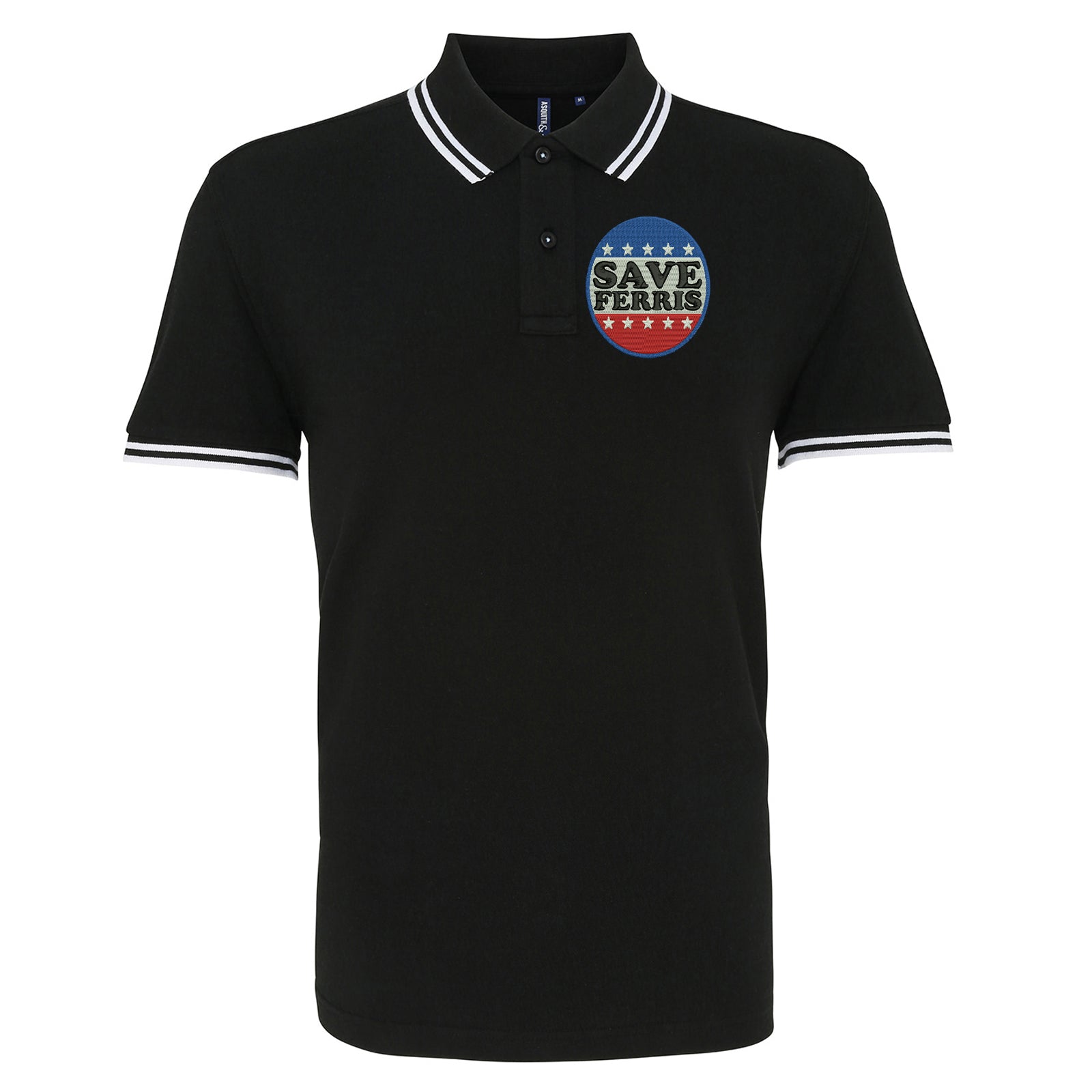 Save Ferris Punk Rock Tipped Polo Shirt