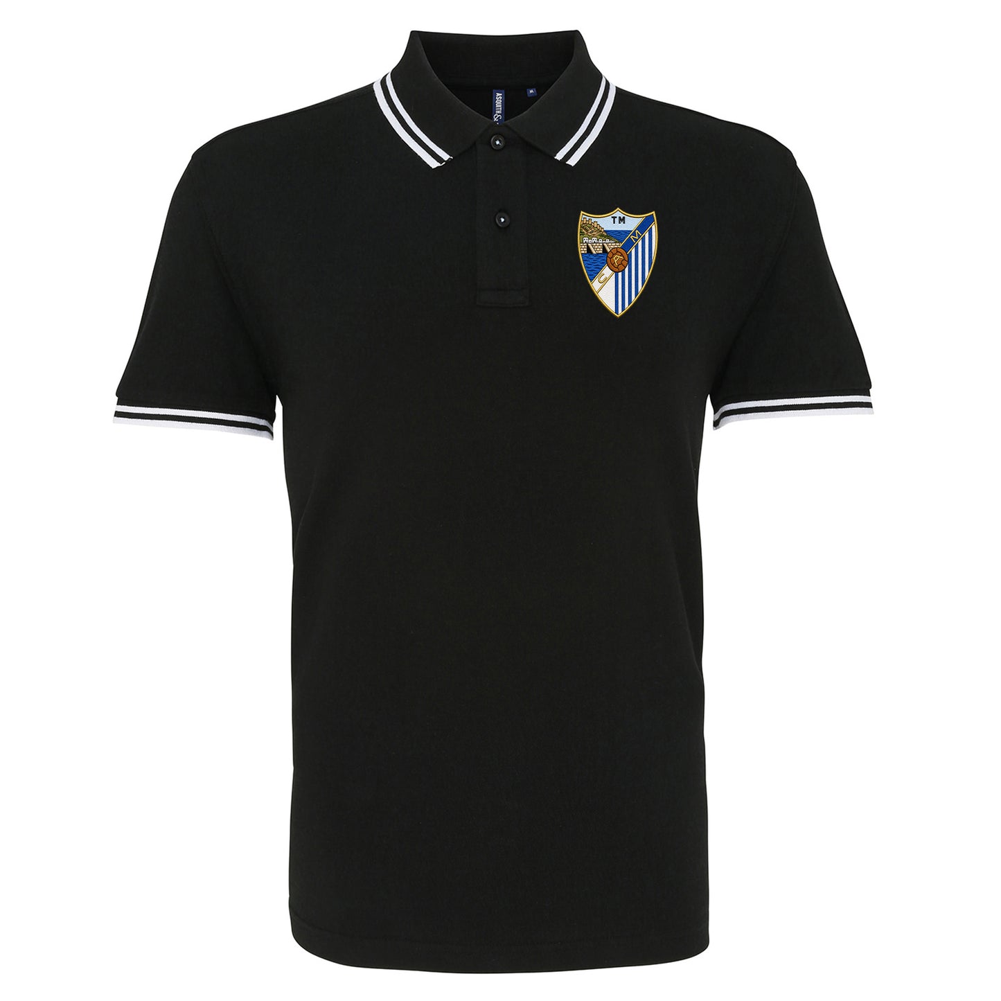 Retro Malaga 1948 Football Tipped Polo Shirt