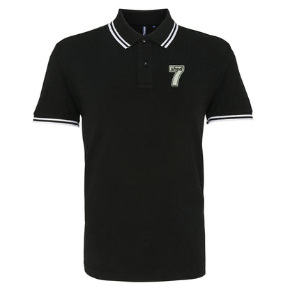 Shed7 Embroidered Tipped Polo Shirt